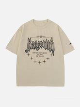 Irregular Letter Print Tee